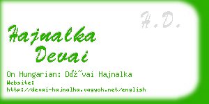 hajnalka devai business card